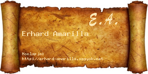 Erhard Amarilla névjegykártya